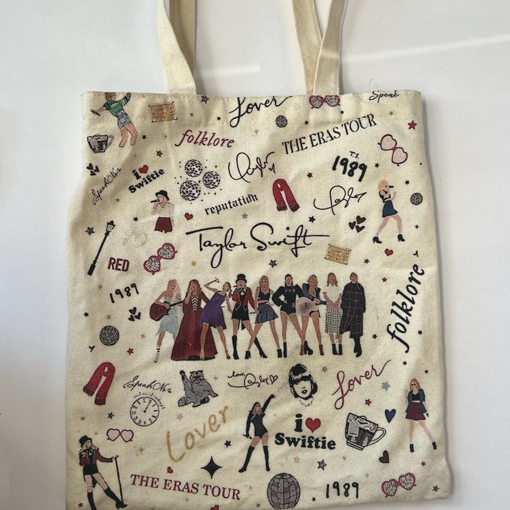 Taylor Swift Graphic Tote Bag - Cream (set)